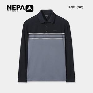 [네파]남성 스트라이프 패턴 브러쉬 폴로 티셔츠 - 7L75213_B00_