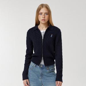 [후아유]여성 스티브 크롭 케이블 집업 가디건 / WHCKF3821F