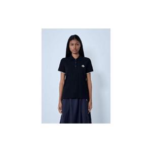 25 FW 몽클레어 여성 로고 모티프 폴로 셔츠 mon0263037blk