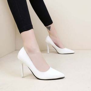 정장구두 레더 애나멜 뾰족코 펌프스힐