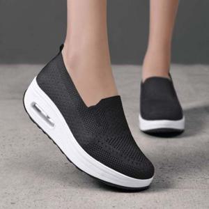 여성 5cm 키높이 삭스 슬립온 스니커즈 통굽 운동화