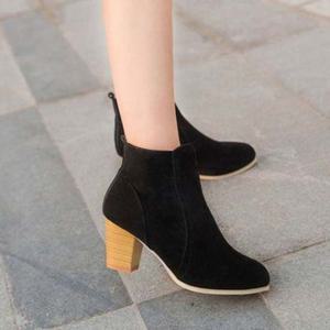 스웨이드 3컬러 앵클부츠