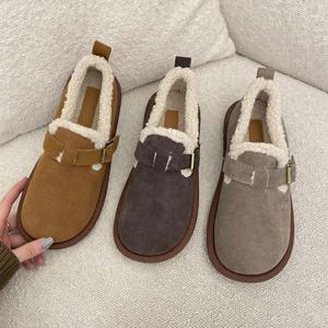 여성 스웨이드 가죽 후리스 뽀글이 겨울 털단화 모카신 털신발 퍼 로퍼 스니커즈 신발