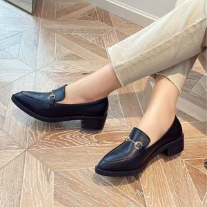 여자 세인트 금장로퍼 무광블랙 유광블랙 여성로퍼