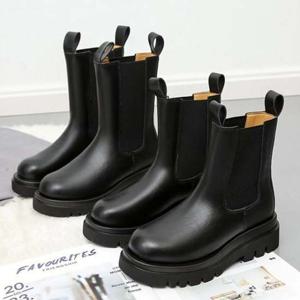 여자워커 데일리 밴딩 캐주얼 미들 롱 통굽 부츠