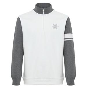 [와이드앵글]남성 TO 스웨터 소매 쿼터집업 티셔츠 WMW25232W3