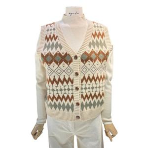 [에이지도르]페어아일 브이넥 니트 베스트 ALFIWIE254