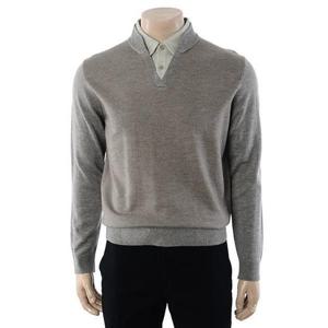 [예작]YJFSCD400_울혼방 셔츠 레이어드 풀오버