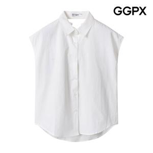 [지지피엑스]백 아일렛 레이스 민소매 셔츠 (GP6SH044F)