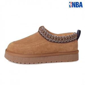 [엔비에이][NBA] 남녀공용 커플 가죽 퍼 슬립온 255AS500카멜