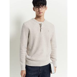 [빈폴멘] 버튼넥 풀오버 니트  아이보리 (BC5951C320)