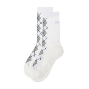 헤지스골프  화이트 여성 아가일 크루 삭스(HWSS5F605OW)