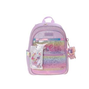 [프렌치캣(정상)]보라 투명포켓 책가방 ..Q61DG2031..