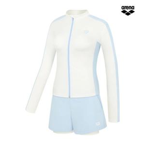 아레나 웨이비 레귤러핏 래쉬가드 세트 A6BL1PS02 WHT