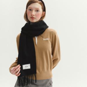 [마리끌레르][정가59,000]소프트 울 베이직 머플러(MAFDSC20MBK)