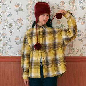 [마리끌레르][정가99,000]기모 오버핏 체크 셔츠(MAFDSH03NYE)