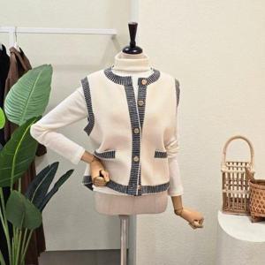 [포커스]FW5J3VT31199_투포켓 배색 라운드 베스트