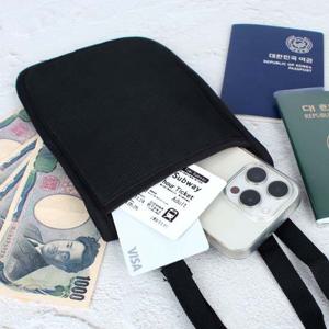 덮개형 안티스키밍 여행가방 블랙 RFID차단가방 안티스키밍가방 안티스키밍여권케이스 전대 안티스키밍