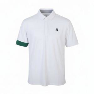 풋조이골프반팔티 NQC FMJMS1203-WHITE KR 25SS Block Sleeve Polo