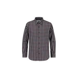 [에디션]NEF4WC1622 BR 스탠다드 핏 플란넬 체크 패턴 남방형 셔