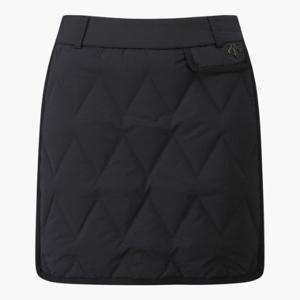 데상트골프스커트 JQS DP42WFSKO3-BLKG 여성 패딩 니트 배색 스커트 / BLACK