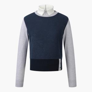 데상트골프웨어 JQS DP42WFKPO6-GBLG 여성 방풍 탈부착 니트 풀오버 / Green Blue