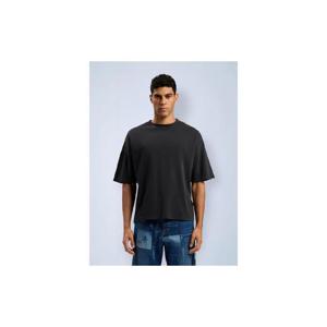 25 FW 팜앤젤스 남성 커브드 로고 루즈 칼라 티셔츠 pma0162011blk