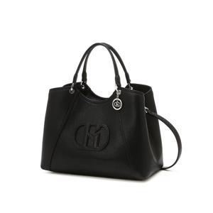 [H20] 시그니처 H 블랙 레더 토트겸 숄더백 M HIBA6E501BK