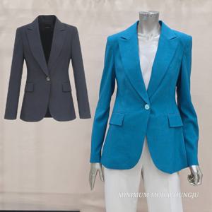 [미니멈]MD 심플 원버튼 카라넥 자켓  MD MYAAWJ2240 Z_CJ