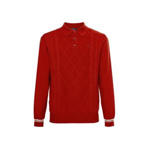 [와이드앵글] 남성 CO 노르딕 케이블 폴로 스웨터 WMU25K71E5