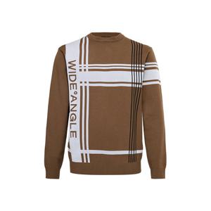 [와이드앵글] 남성 CO 빅패턴 포인트 라운드 스웨터 WMU25K73E6