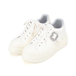 [바바라(슈즈)]바바라 소가죽 캐주얼 키높이 여성스니커즈 BBI607WT