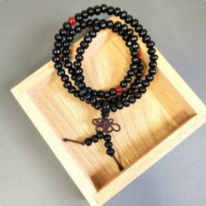 부적팔찌 108매듭 염주 6mm 흑단 염주 불교염주 나무염주 108배염주 단주 불교용품