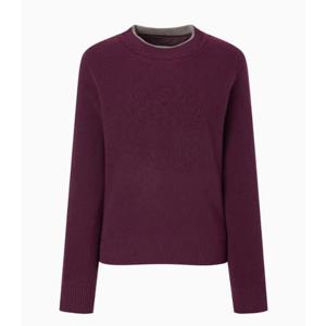 닥스골프 여성 와인 워런트 원포인트 라운드 니트 탑DNSW5D713D2