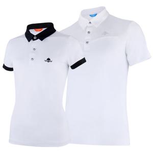 카시야 스컬 플렉시블 기능성 남여공용 골프 반팔티셔츠 화이트 _V