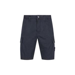 26 SS 스톤 아일랜드 로고 패치 코튼 쇼츠 블루 L100018S0004
