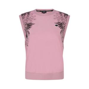 파리게이츠나시 NQC 521D1TR182_PK 여성 페이즐리 플로럴 슬리브리스 티셔츠