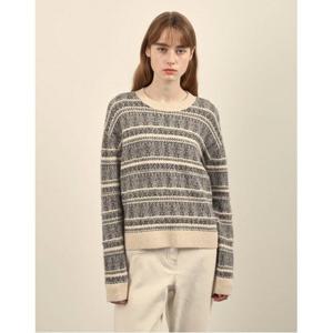 [올리비아로렌][비밀특가] 패턴자가드 풀오버_VVCBL4WA181