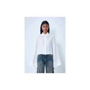 25 FW 메종마르지엘라 여성 Button Down Shirt With Long Flared Sleeves mmm0264006wht