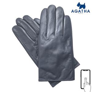 아가타 남성용 스마트터치 그레이 가죽장갑 AGM502L