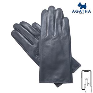 아가타 여성용 스마트터치 그레이 가죽장갑 AGF502L