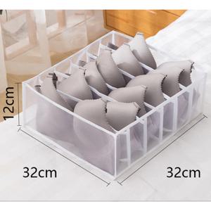 에코벨 메쉬 반투명 브래지어 정리함 6칸/속옷 보관함 수납함