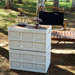 에코벨 접이식 리빙박스 뚜껑형 대/수납함 정리함 차박 캠핑