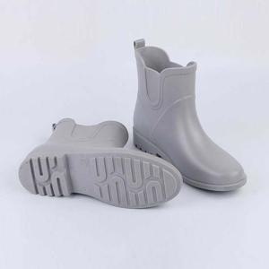 여성 발목 레인 부츠 워커 반장화 고무 숏장화 단화