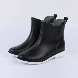 패션 반장화 여자 워커 부츠 우화 고무 숏레인 단화