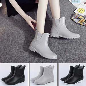 여성 숏레인 부츠 우화 성인 발목 반장화 신발 워커