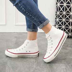 여성 하이탑 스니커즈 단화 운동화 캔버스화 신발