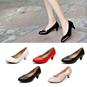 뽀족코 스틸레토 힐 미들굽 펌프스 기본 여성구두