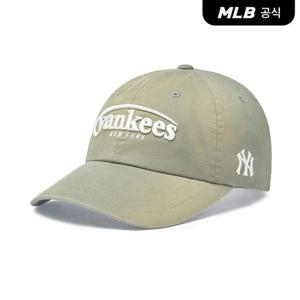 [MLB공식] 26N 공용 빈티지 워싱 커브 로고 언스트럭쳐 볼캡 NY (Mg.Khaki) 3ACPV076N-50KAM