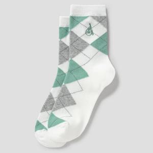 [빈폴] 여성 아가일 중목 양말 - 화이트 BE61KTL111 022